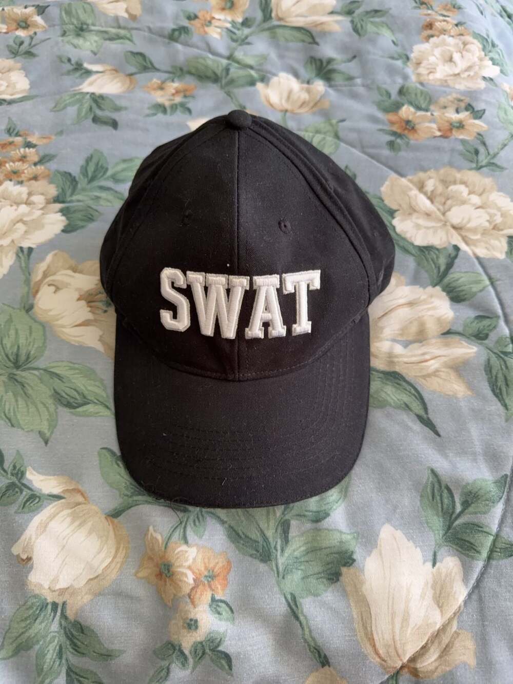 Unbranded SWAT Embroidered Black Adjustable Baseball Cap